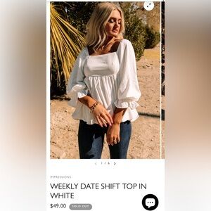 White Babydoll Blouse